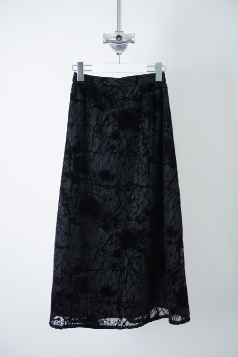 Velour printed layer skirt (made in Japan)