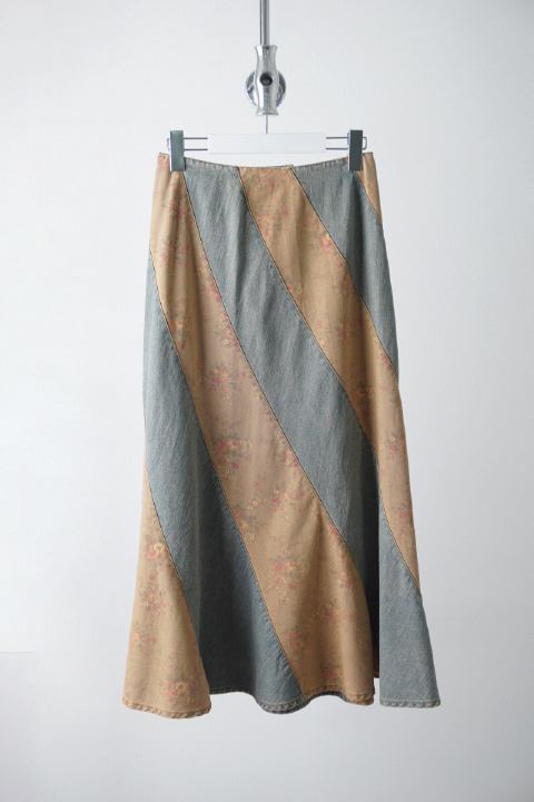 LAURA ASHLEY washed cotton skirt (25~26)
