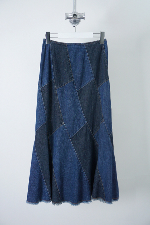 Patch-work denim skirt (24~25)